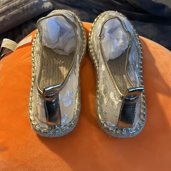 Pair of see through flats with flowers never worn. - Picture 2 of 5